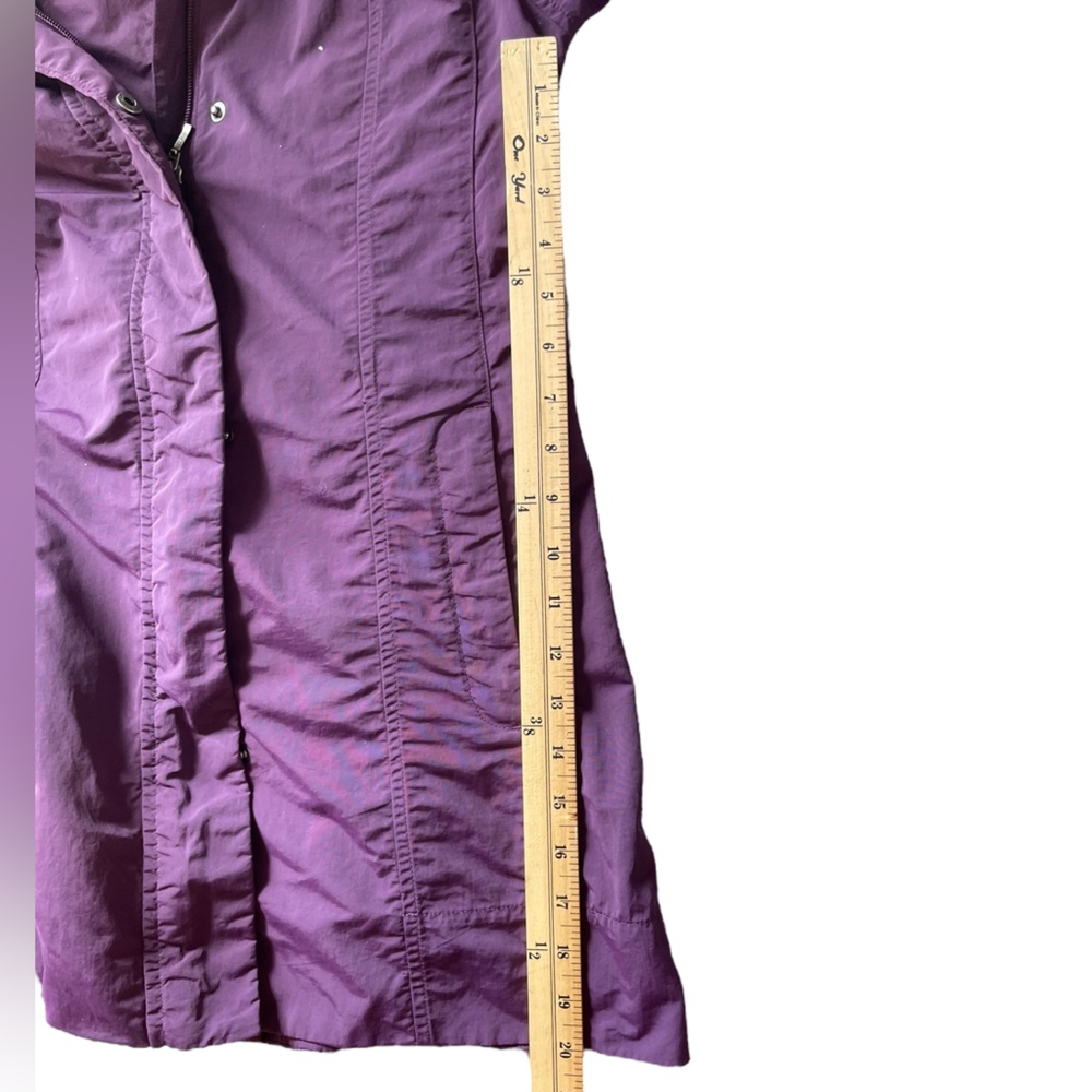 EDDIE BAUER Purple Hooded  Drawstring Waist Lightweight Rain Jacket Coat - Small - Picture 14 of 16
